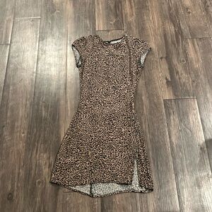 Reformation cheetah backless dress mini